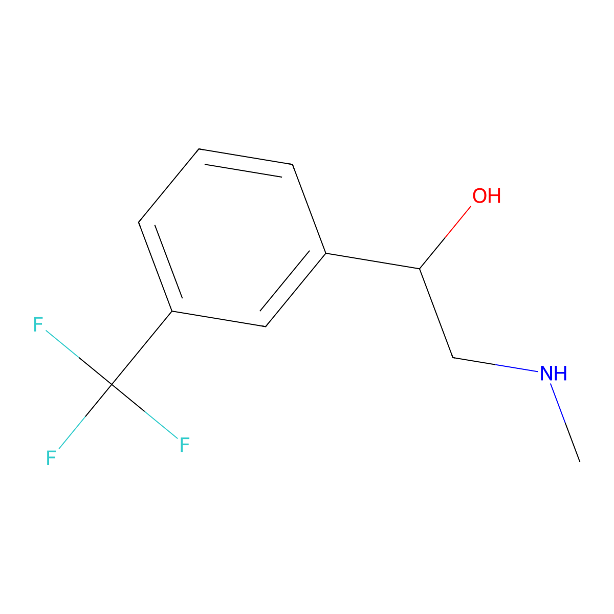 2-(Methylamino)-1-[3-(trifluoromethyl)phenyl]ethan-1-ol molecular structure, CAS 1035563-53-1