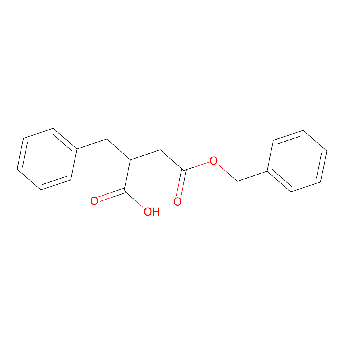 (R)-2-Benzyl-4-(benzyloxy)-4-oxobutanoic acid molecular structure, CAS 1035609-74-5