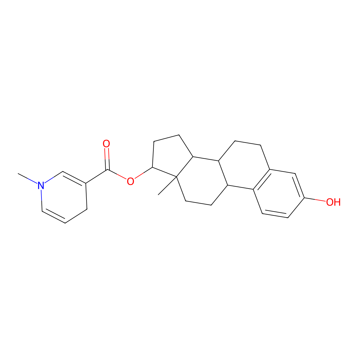 Estradiol 17-dihydrotrigonelline molecular structure, CAS 103562-82-9