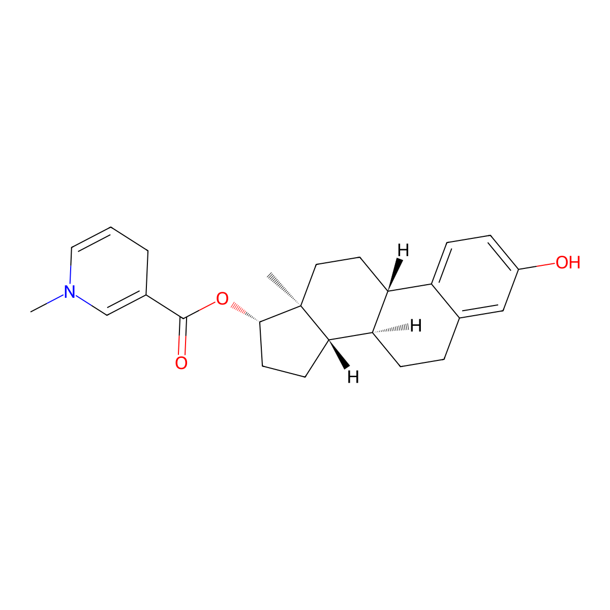 Estradiol 17-dihydrotrigonelline molecular structure, CAS 103562-82-9