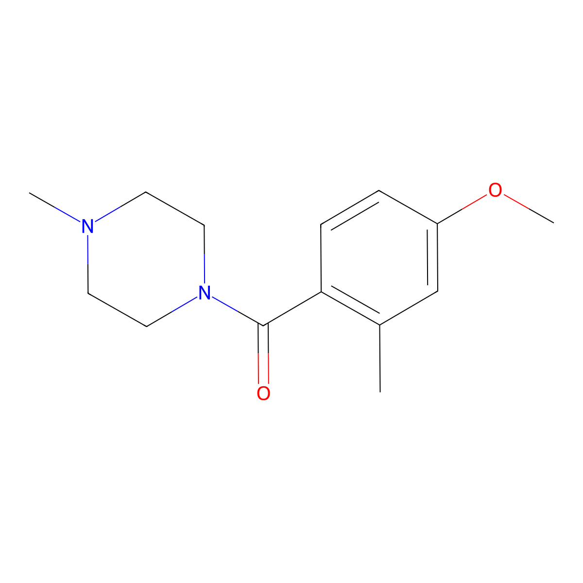 (4-Methoxy-2-methylphenyl)(4-methylpiperazin-1-yl)methanone molecular structure, CAS 103562-90-9