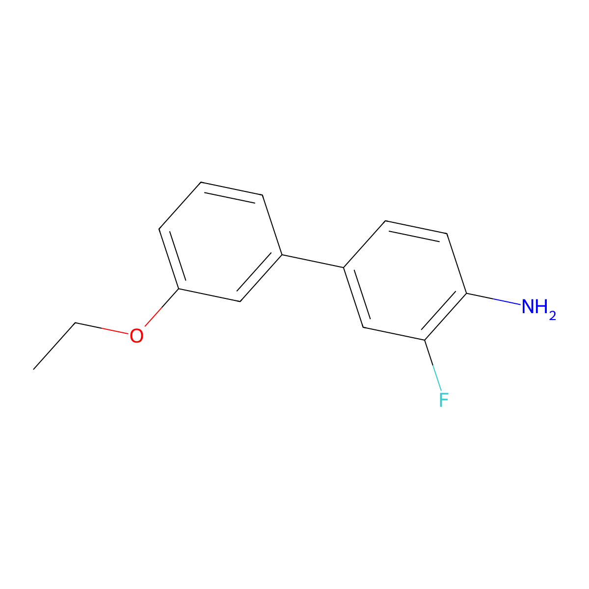 4-(3-Ethoxyphenyl)-2-fluoroaniline molecular structure, CAS 1035689-60-1