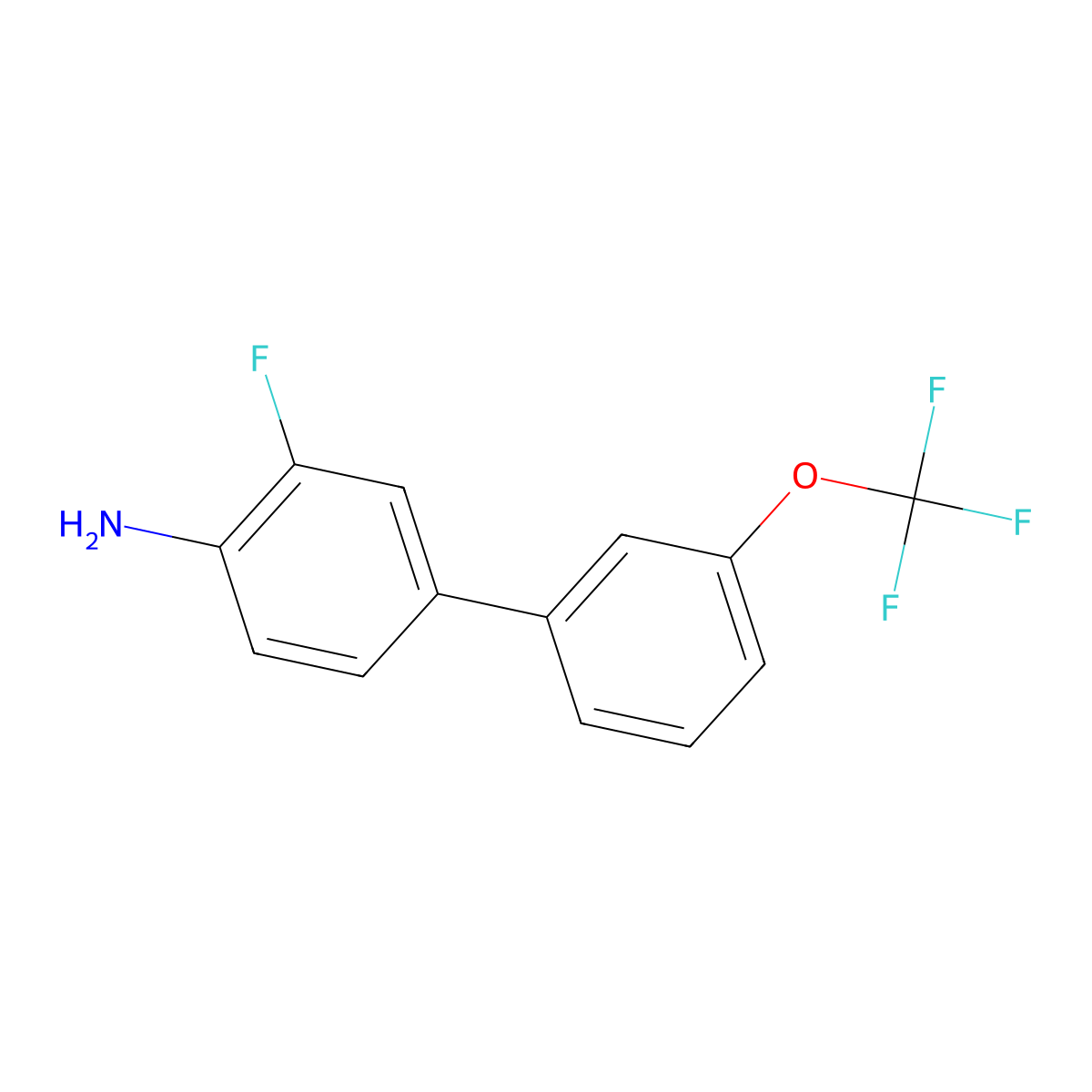 3-Fluoro-3'-(trifluoromethoxy)-[1,1'-biphenyl]-4-amine molecular structure, CAS 1035689-62-3