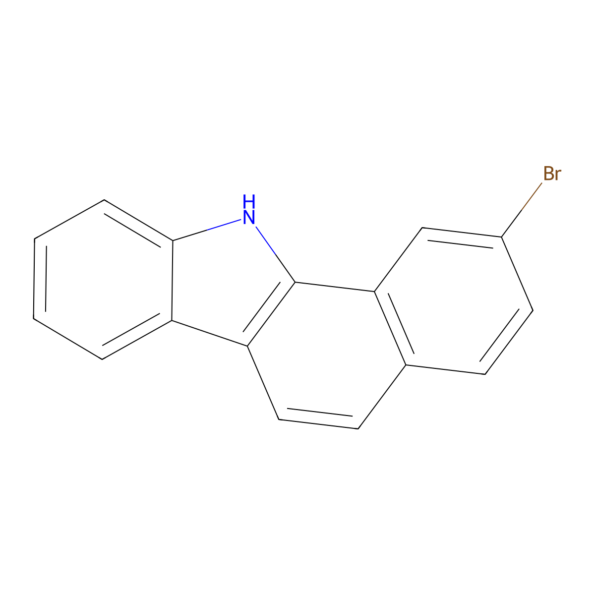 2-bromo-11H-benzo[a]carbazole molecular structure, CAS 103569-04-6