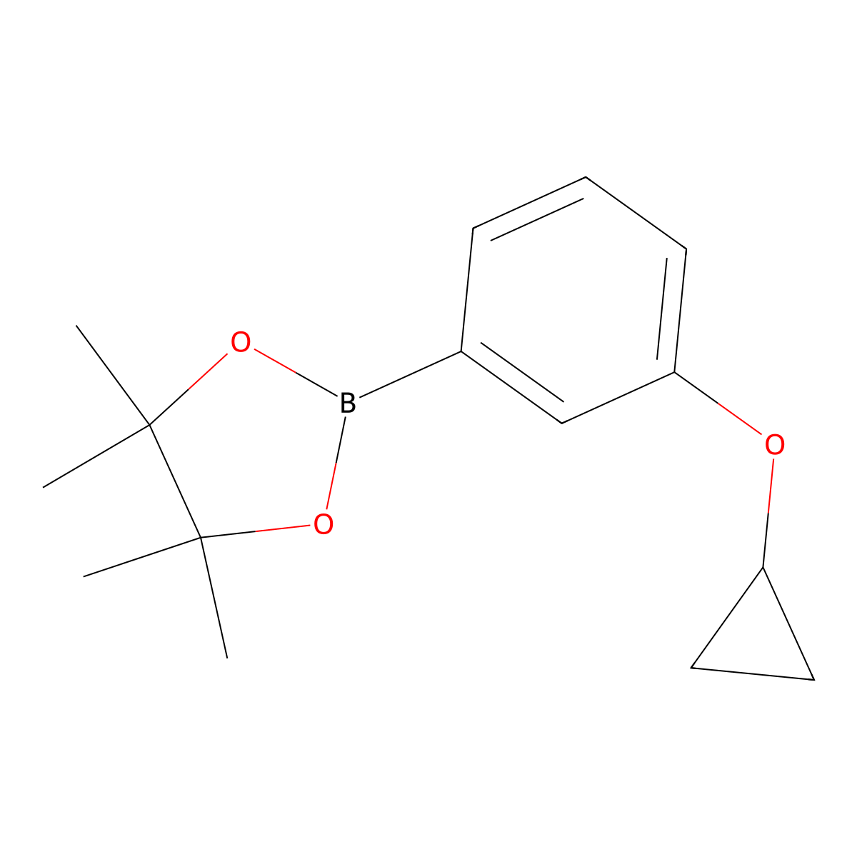 2-(3-Cyclopropoxyphenyl)-4,4,5,5-tetramethyl-1,3,2-dioxaborolane molecular structure, CAS 1035690-24-4