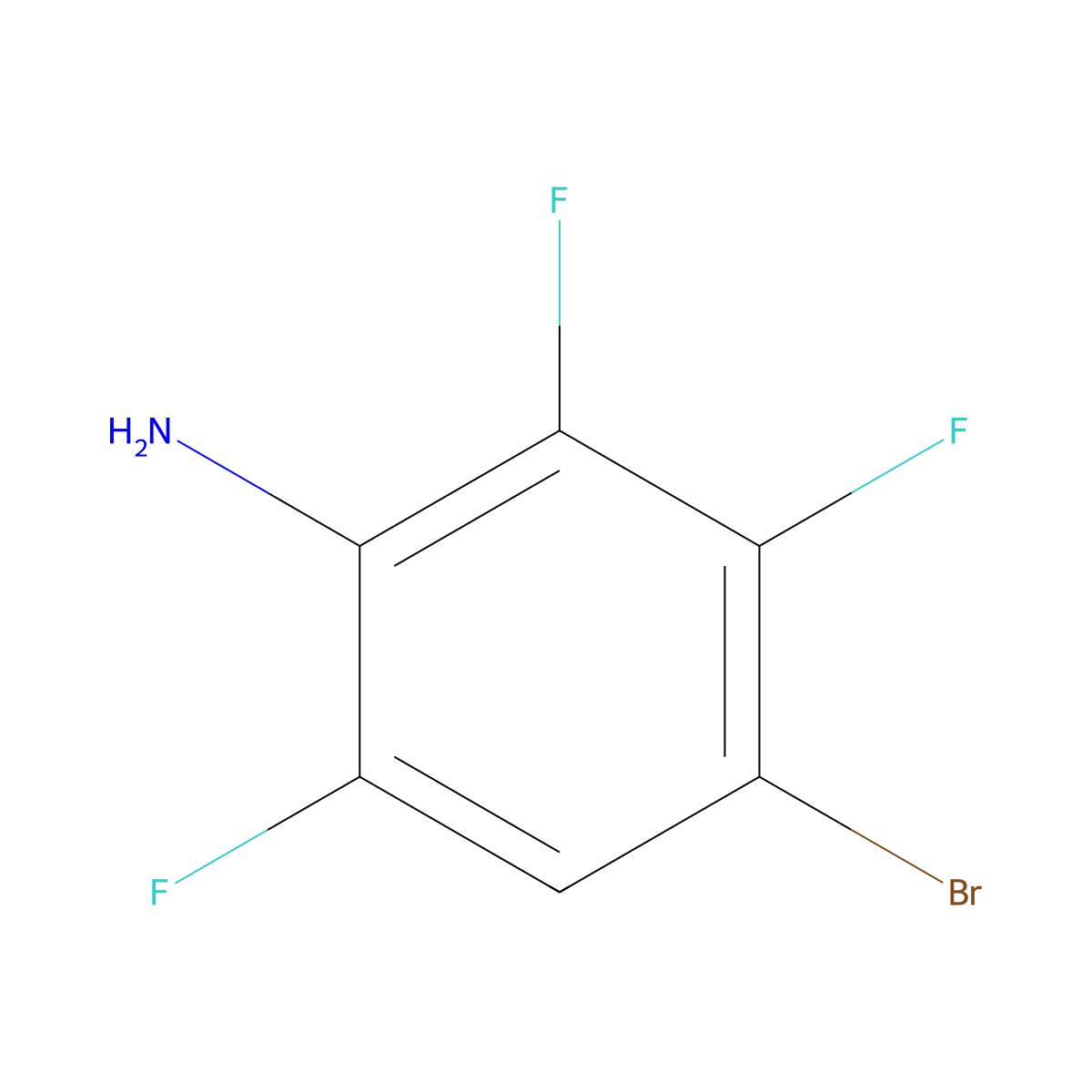 4-Bromo-2,3,6-trifluoroaniline molecular structure, CAS 1035690-63-1
