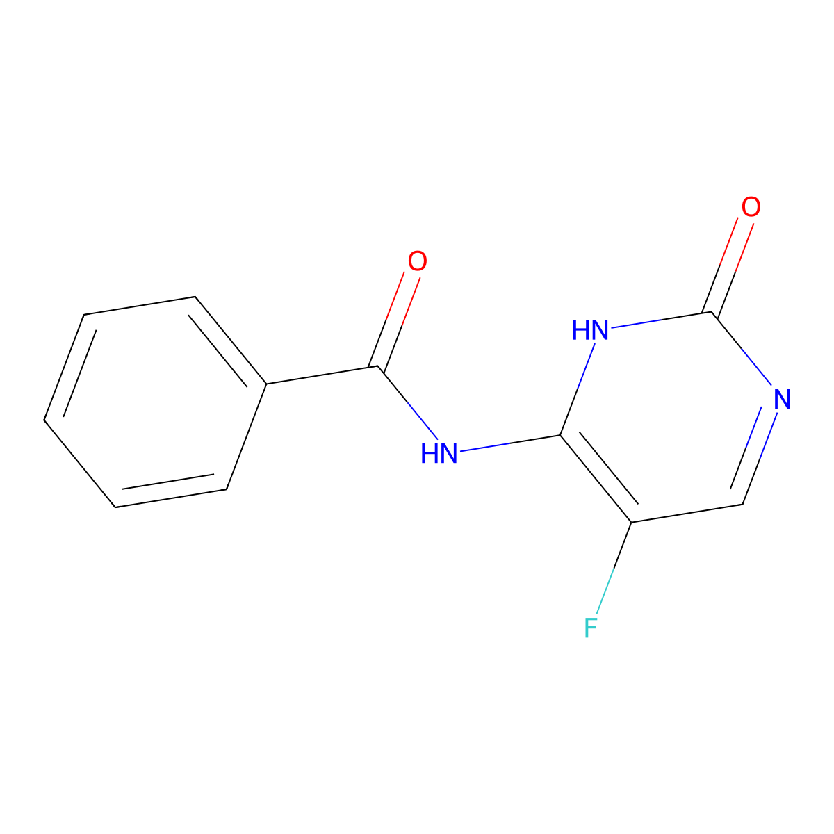 N-(5-Fluoro-2-oxo-2,3-dihydropyrimidin-4-yl)benzamide molecular structure, CAS 10357-07-0