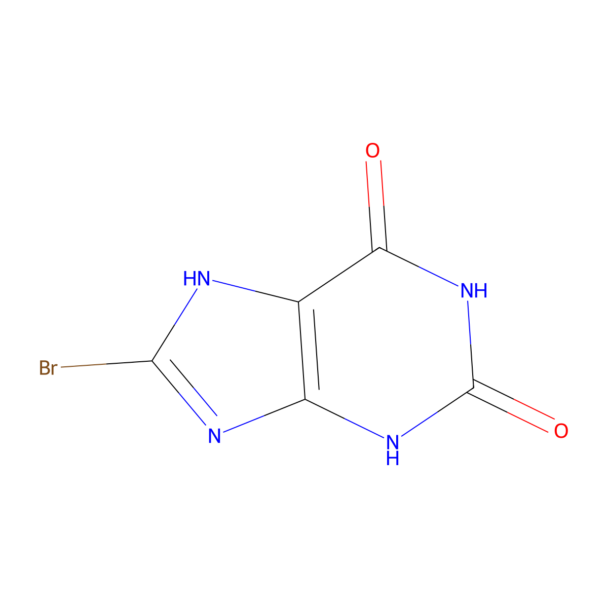 8-Bromo-3,9-dihydro-1H-purine-2,6-dione molecular structure, CAS 10357-68-3