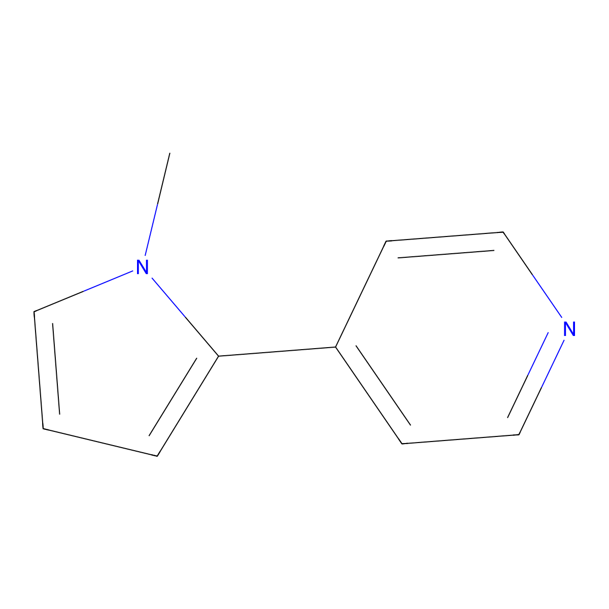 4-(1-Methyl-1H-pyrrol-2-yl)pyridine molecular structure, CAS 10357-75-2