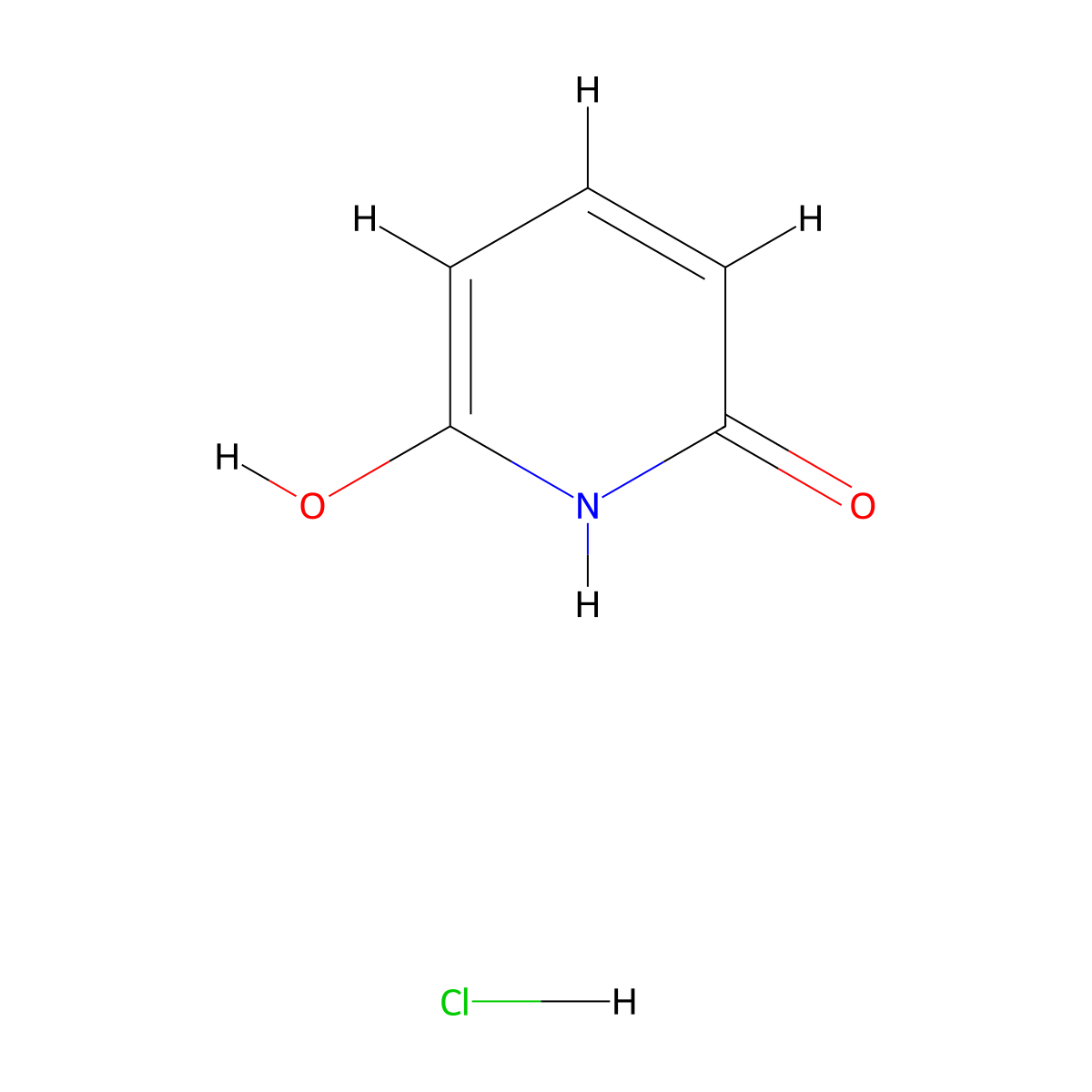 2(1H)-Pyridinone, 6-hydroxy-, hydrochloride (1:1) molecular structure, CAS 10357-84-3