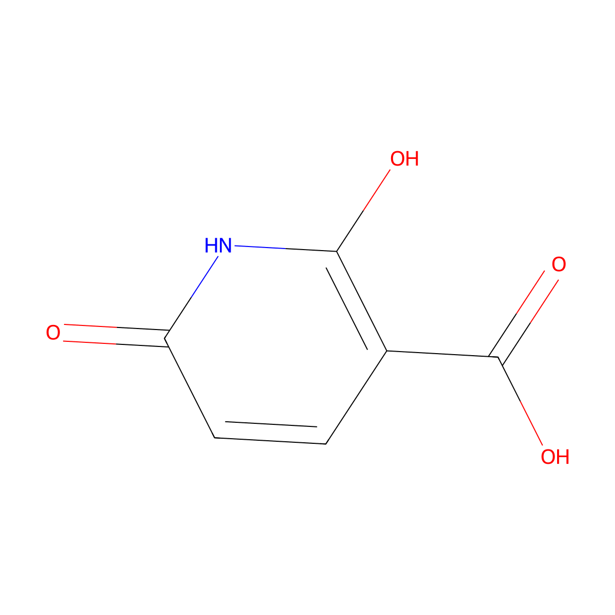2,6-Dihydroxynicotinic acid molecular structure, CAS 10357-91-2