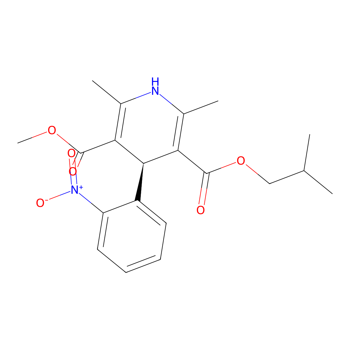 (S)-nisoldipine molecular structure, CAS 103573-38-2