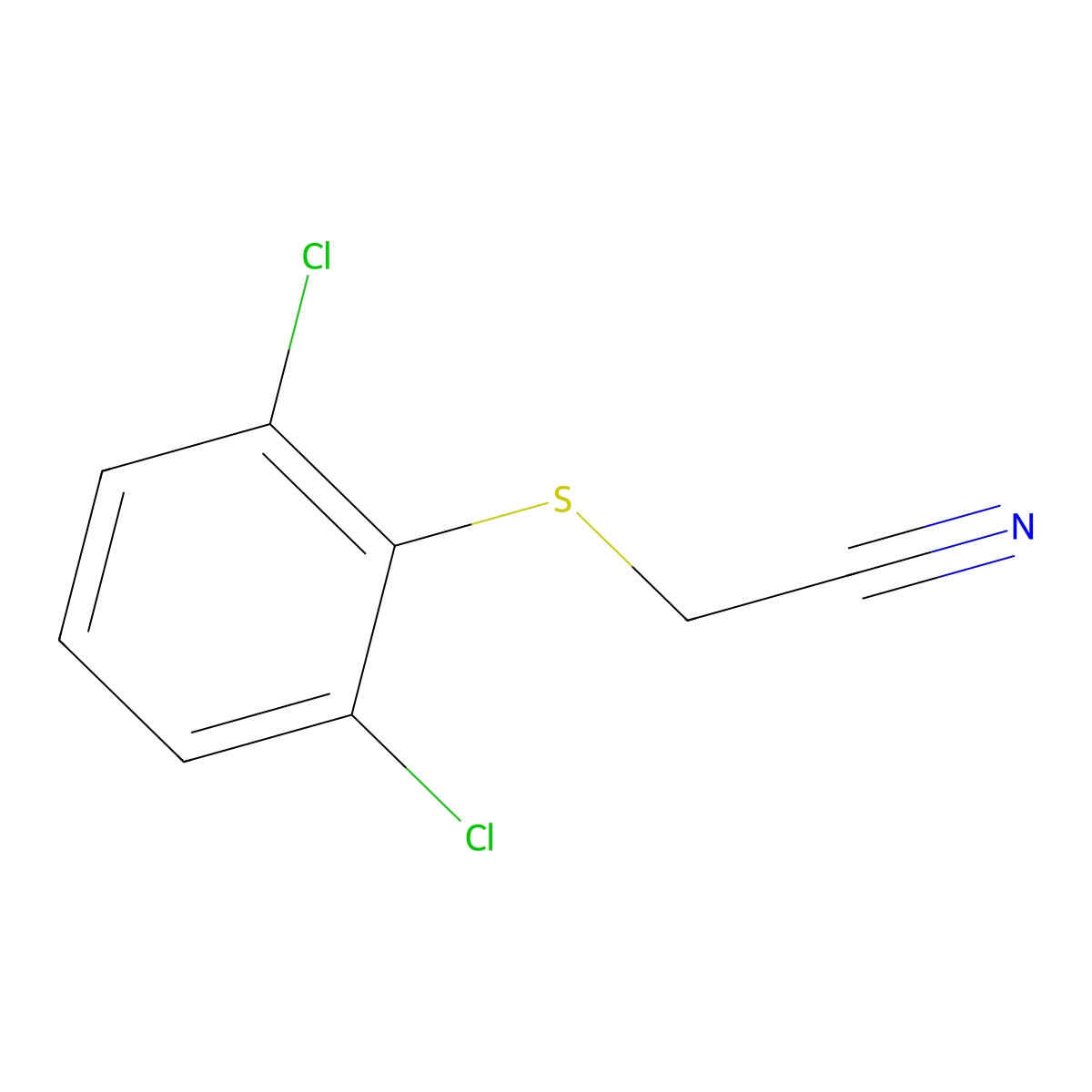 2-(2,6-Dichlorophenyl)sulfanylacetonitrile molecular structure, CAS 103575-34-4