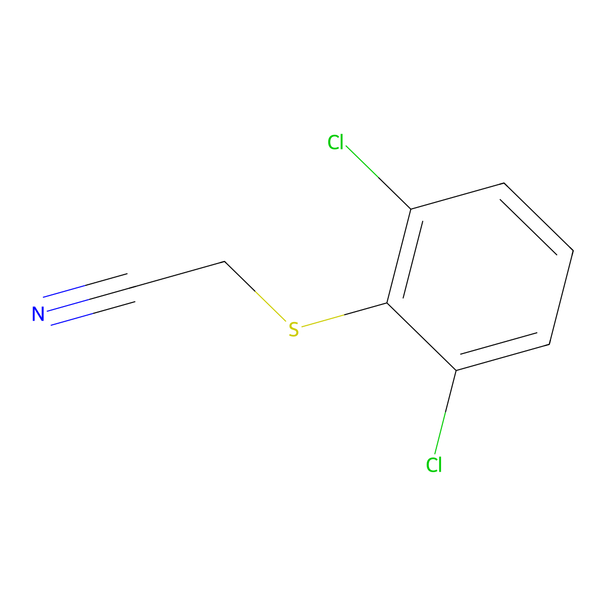 2-(2,6-Dichlorophenyl)sulfanylacetonitrile molecular structure, CAS 103575-34-4