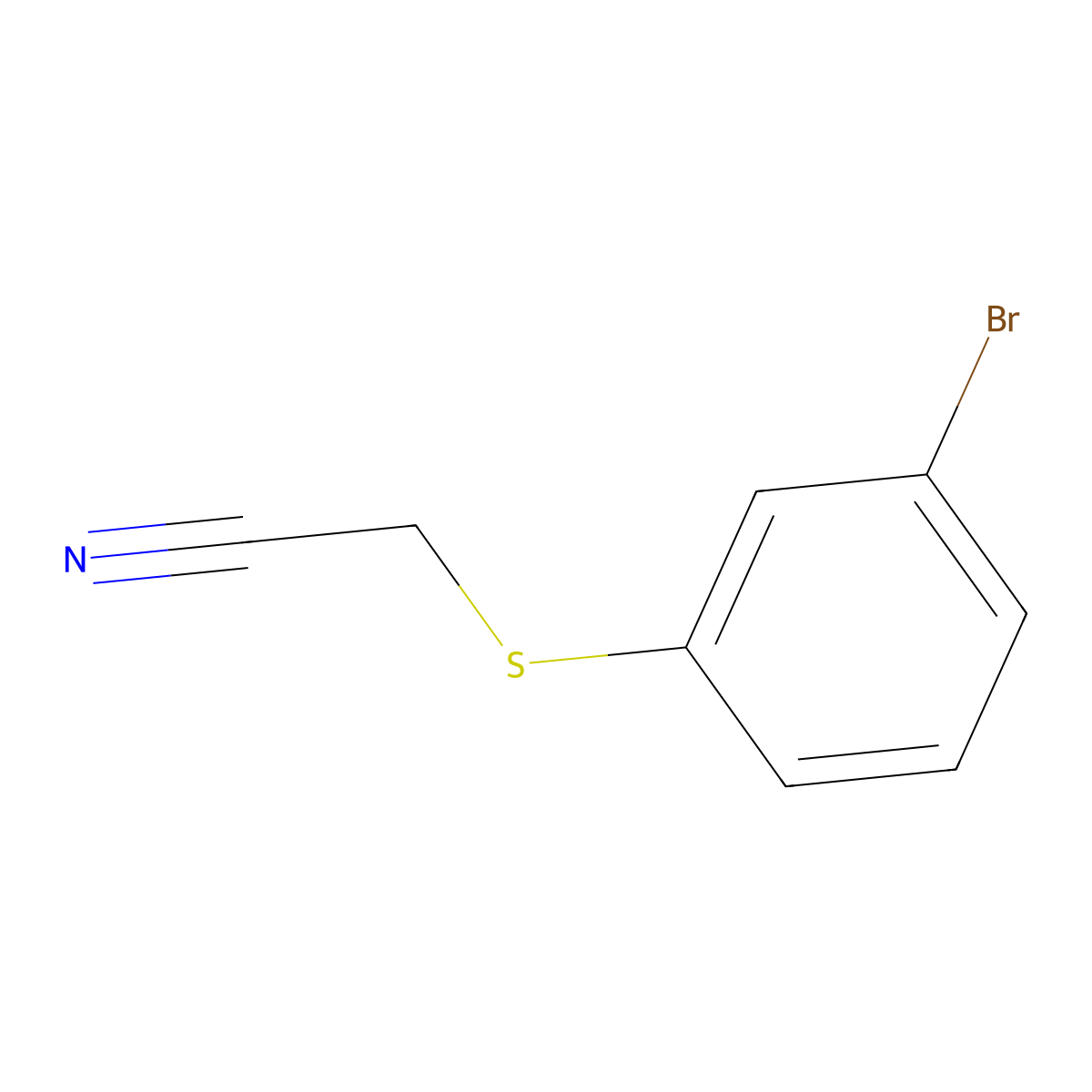 2-(3-Bromophenyl)sulfanylacetonitrile molecular structure, CAS 103575-45-7