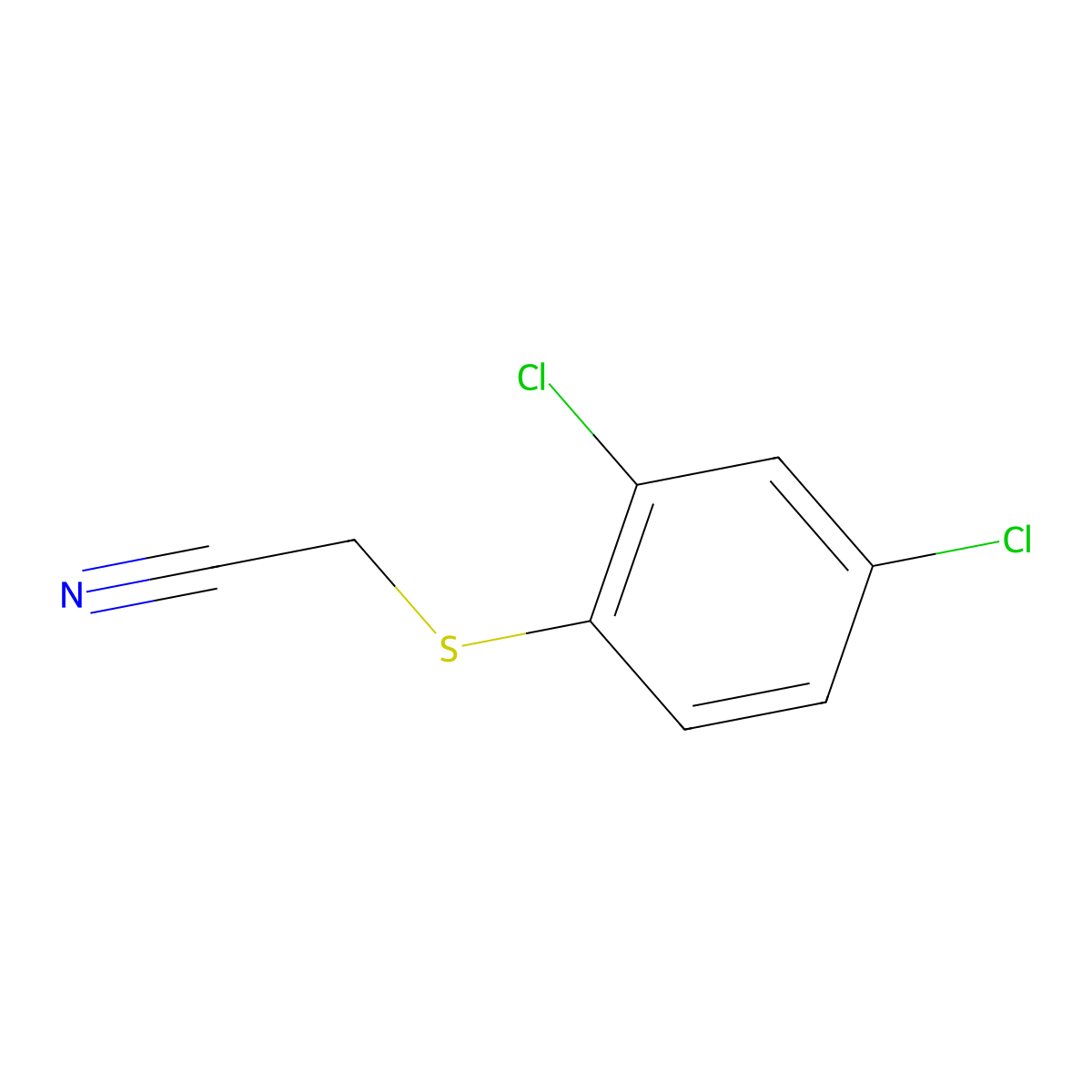 2-[(2,4-Dichlorophenyl)thio]acetonitrile molecular structure, CAS 103575-48-0