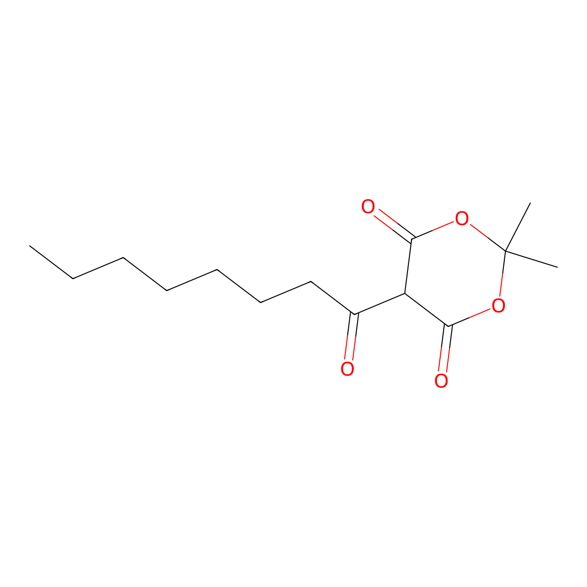 5-Octanoyl-2,2-dimethyl-1,3-dioxane-4,6-dione molecular structure, CAS 103576-44-9