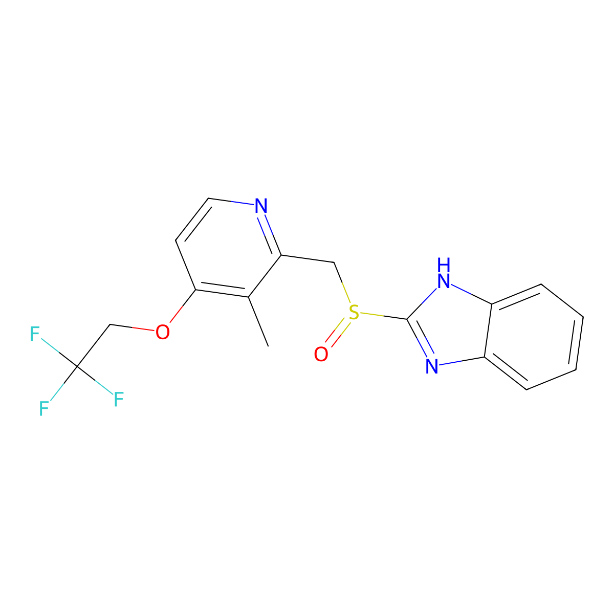 Lansoprazole molecular structure, CAS 103577-45-3
