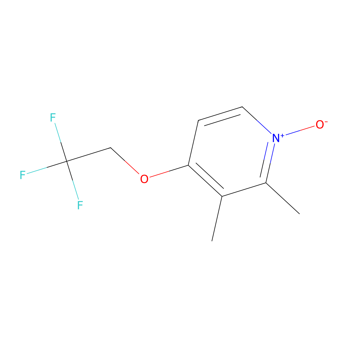 2,3-Dimethyl-4-(2,2,2-trifluoroethoxy)pyridine 1-oxide molecular structure, CAS 103577-61-3