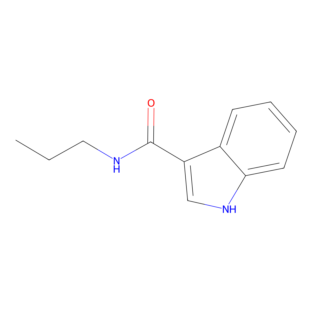 N-propyl-1H-indole-3-carboxamide molecular structure, CAS 1035796-98-5