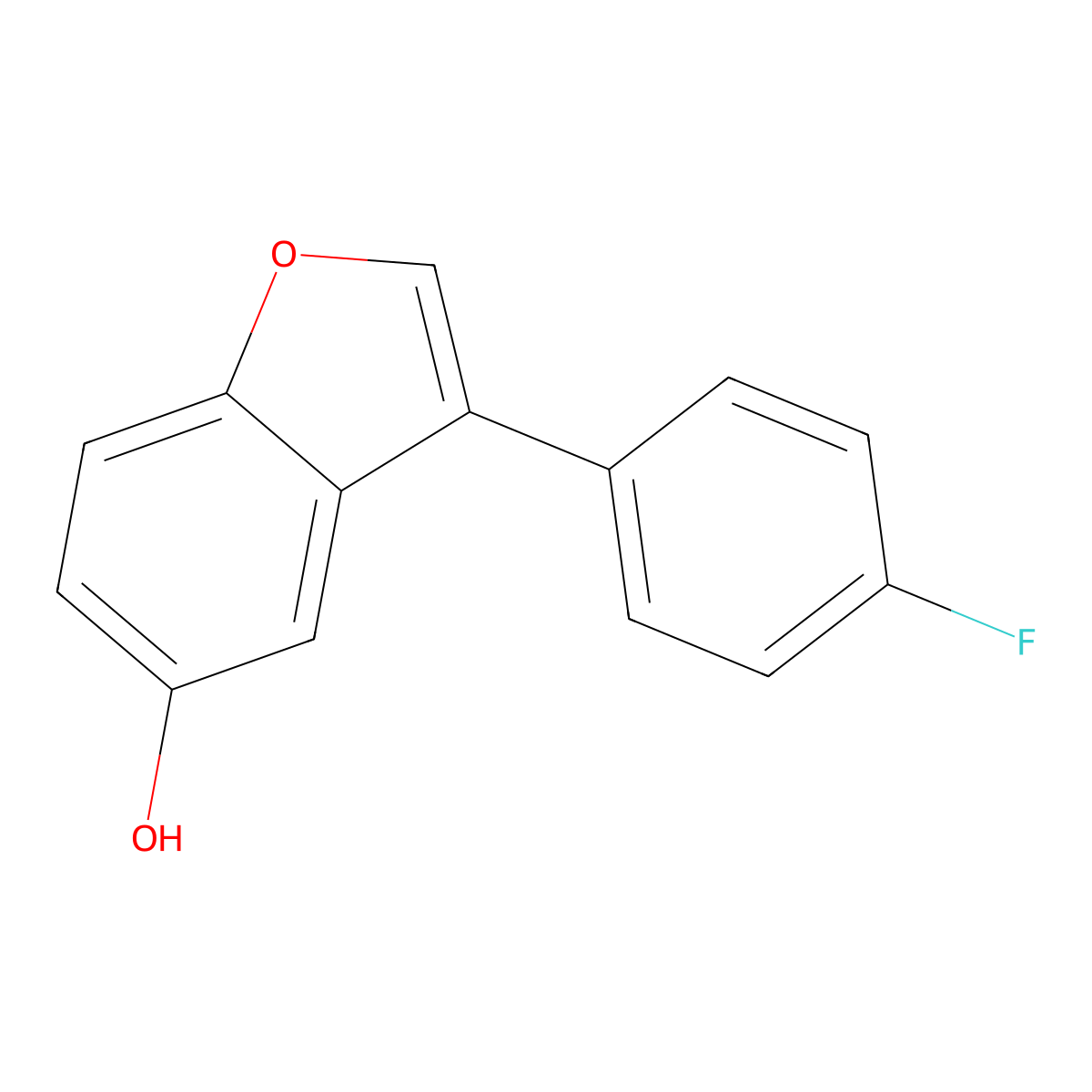 3-(4-Fluorophenyl)-1-benzofuran-5-ol molecular structure, CAS 1035798-84-5