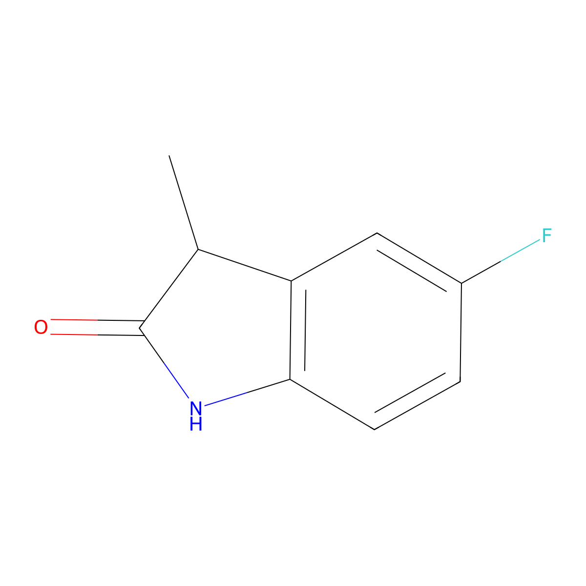 5-Fluoro-3-methyl-1,3-dihydro-indol-2-one molecular structure, CAS 1035805-54-9