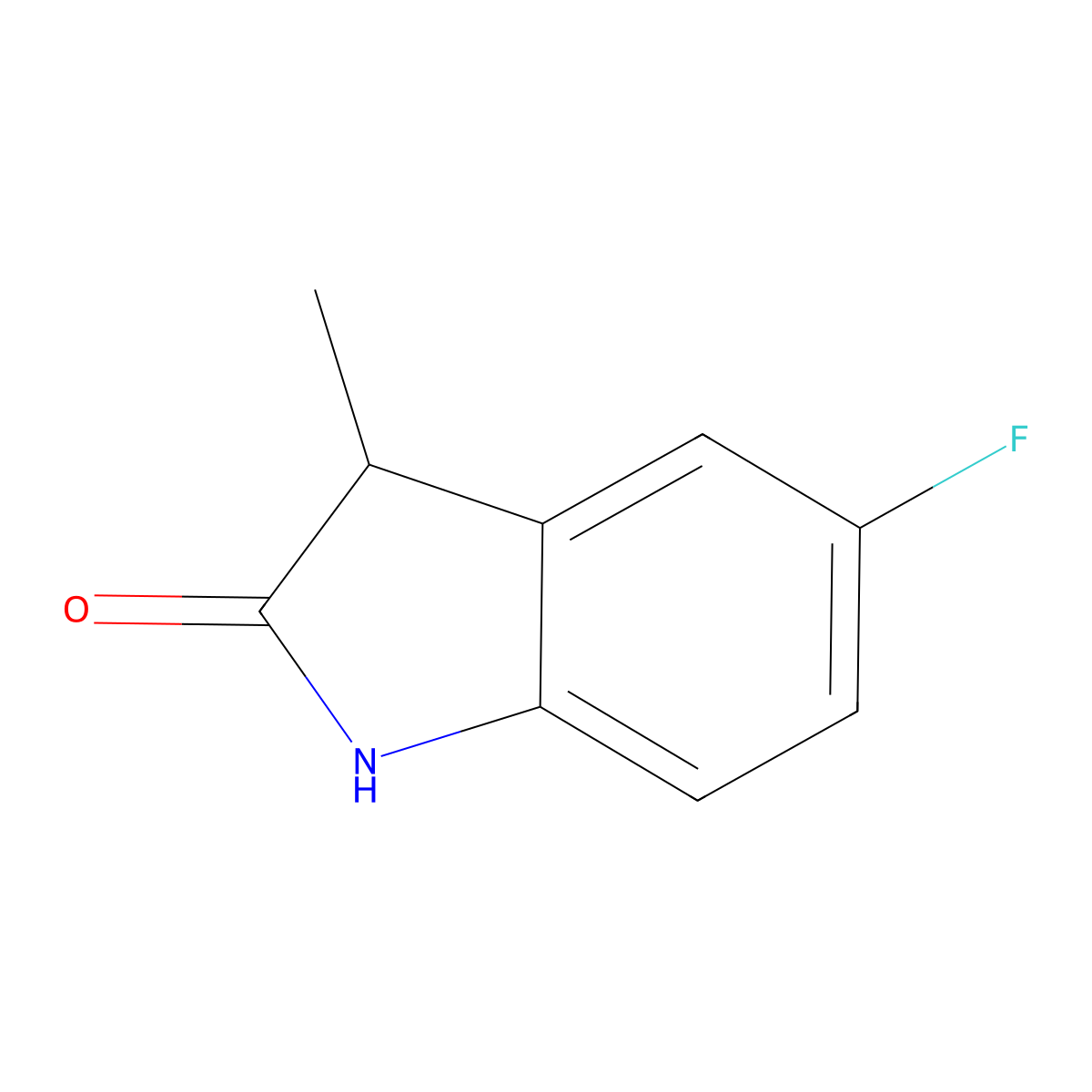 5-Fluoro-3-methyl-1,3-dihydro-indol-2-one molecular structure, CAS 1035805-54-9
