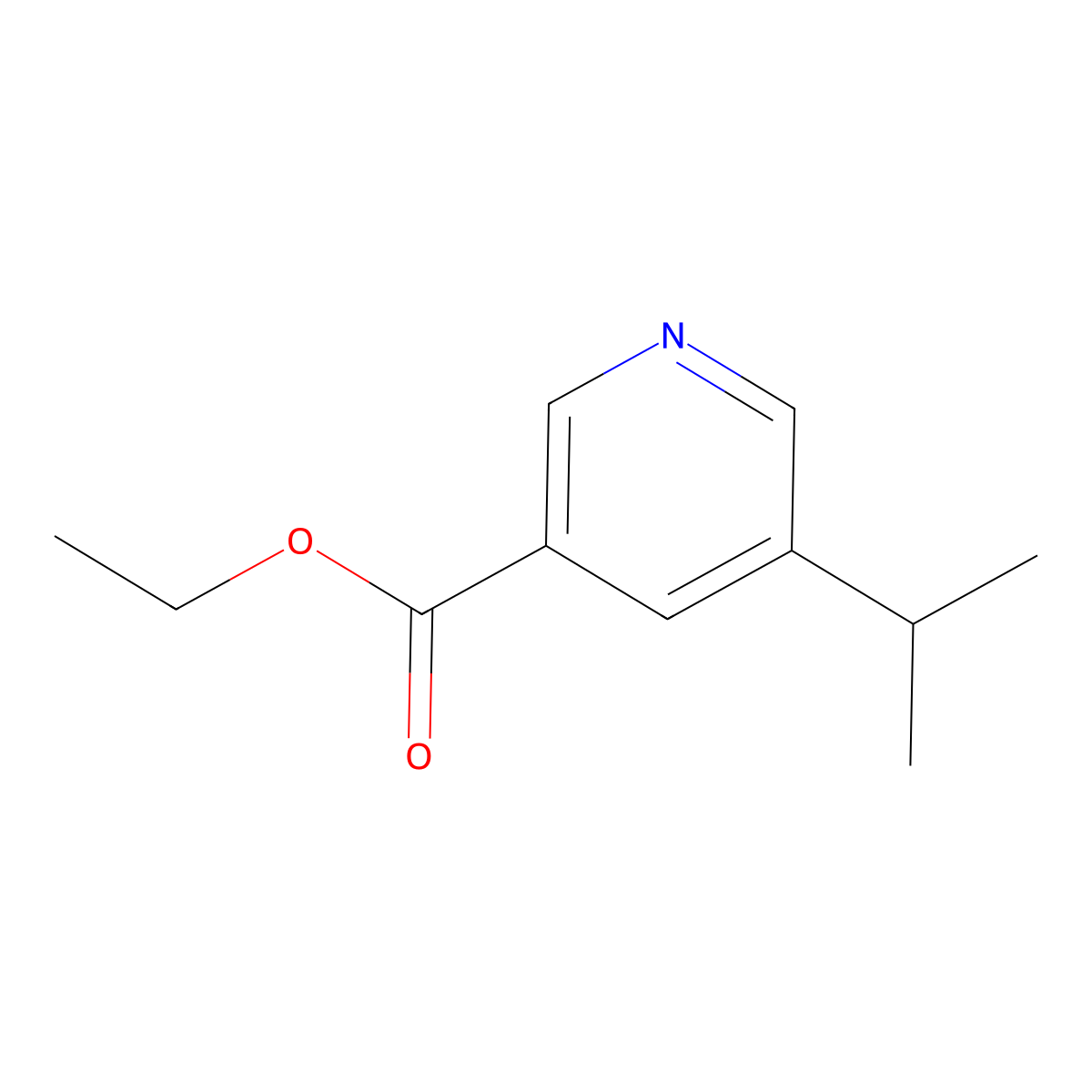 Ethyl 5-isopropylnicotinate molecular structure, CAS 1035805-72-1