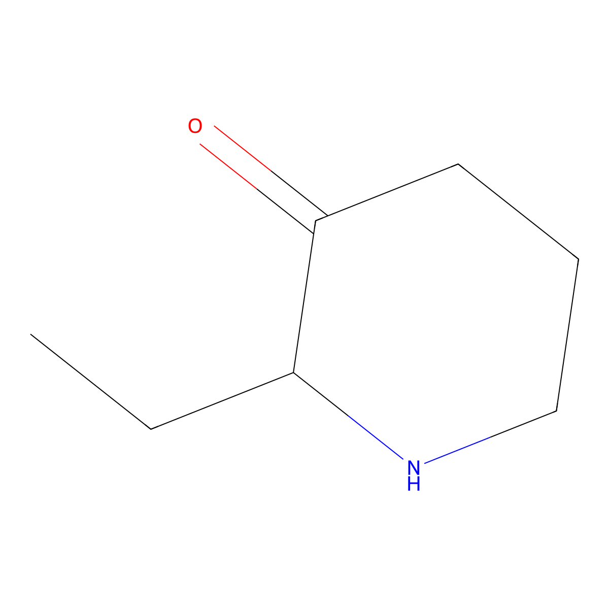 2-Ethylpiperidin-3-one molecular structure, CAS 1035813-97-8