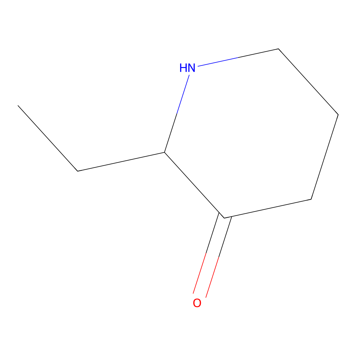 2-Ethylpiperidin-3-one molecular structure, CAS 1035813-97-8