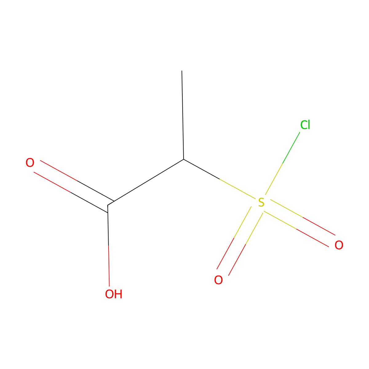 2-(Chlorosulfonyl)propanoic acid molecular structure, CAS 1035816-15-9