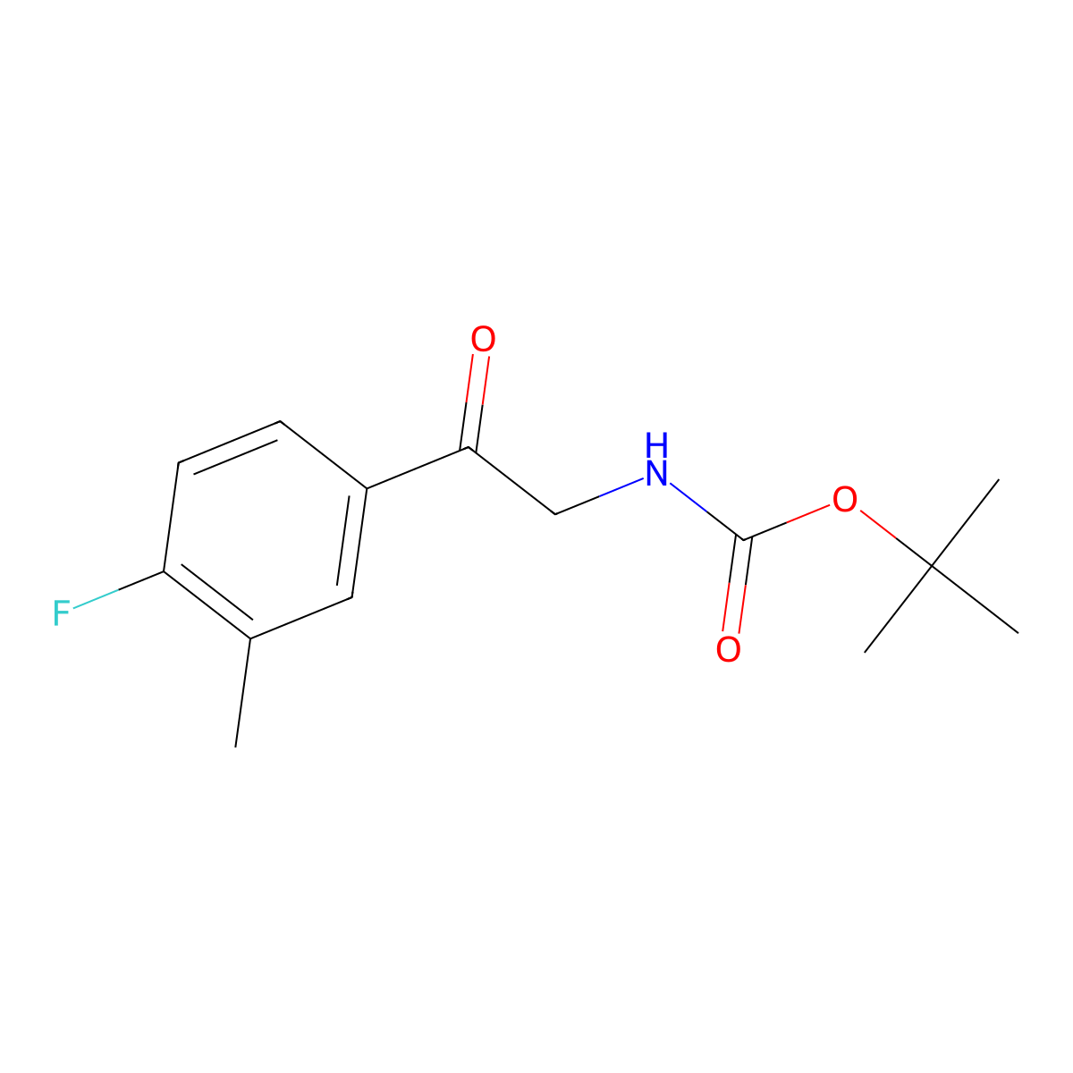 tert-butyl N-[2-(4-fluoro-3-methylphenyl)-2-oxoethyl]carbamate molecular structure, CAS 1035818-88-2