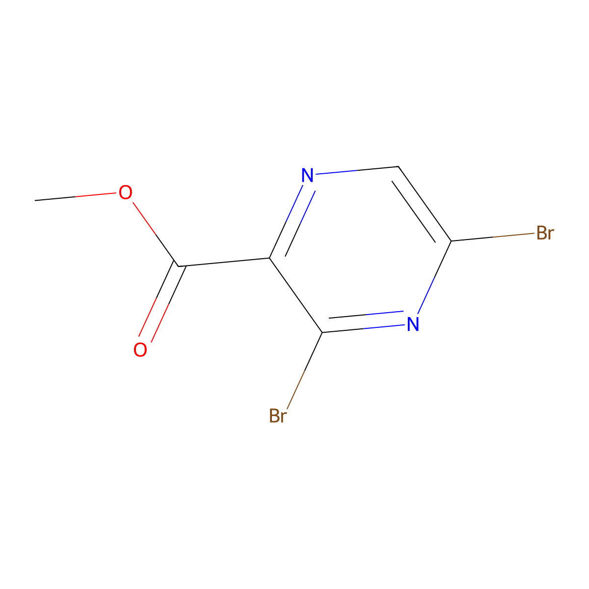 Methyl 3,5-dibromopyrazine-2-carboxylate molecular structure, CAS 1035818-91-7