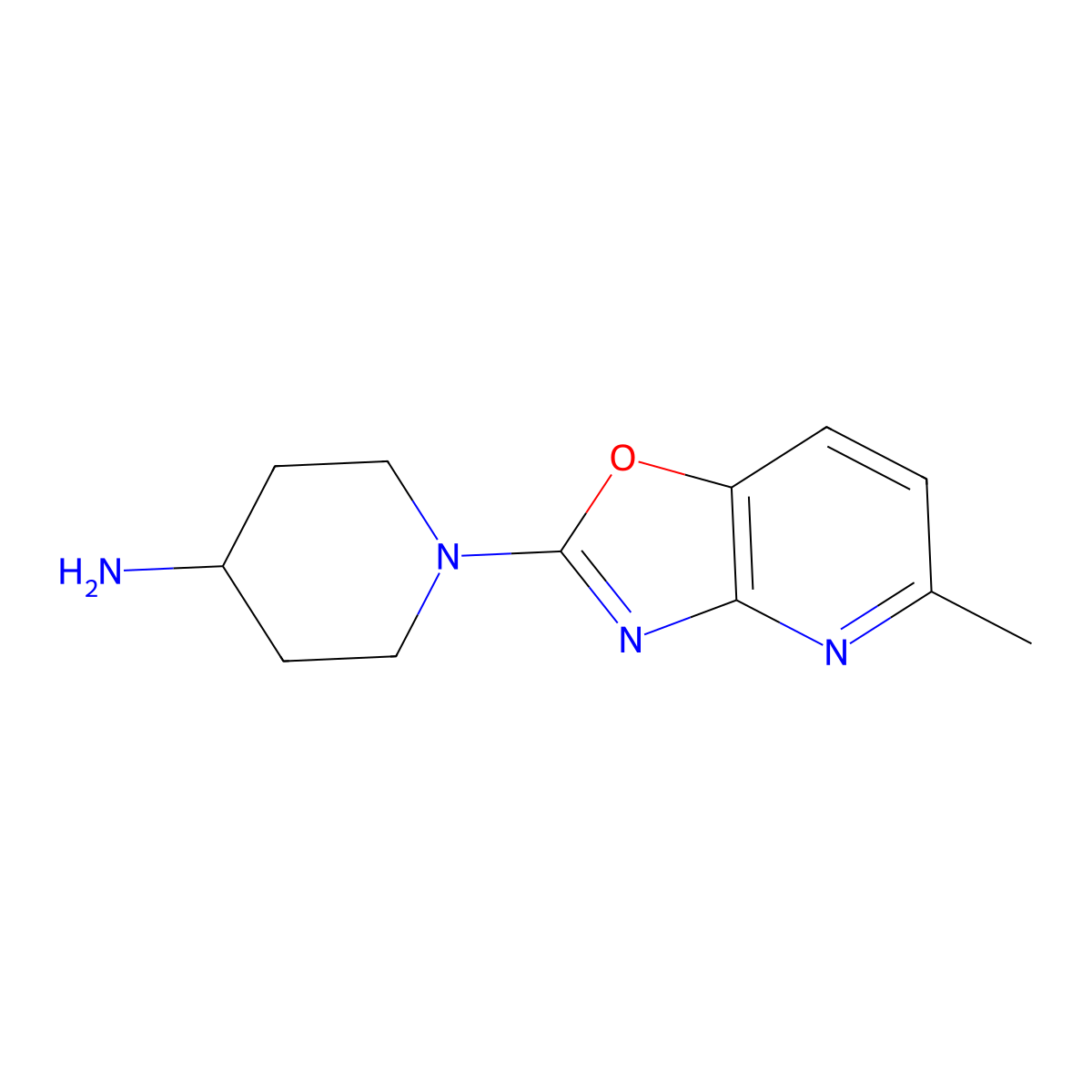1-(5-Methyloxazolo[4,5-b]pyridin-2-yl)piperidin-4-amine molecular structure, CAS 1035840-90-4