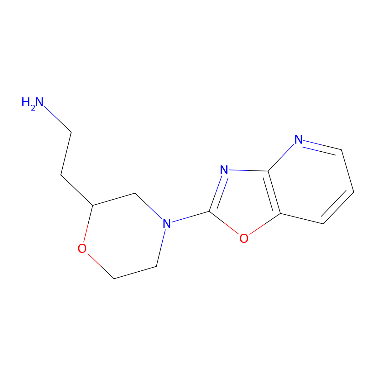 2-[4-([1,3]Oxazolo[4,5-b]pyridin-2-yl)morpholin-2-yl]ethanamine molecular structure, CAS 1035840-93-7