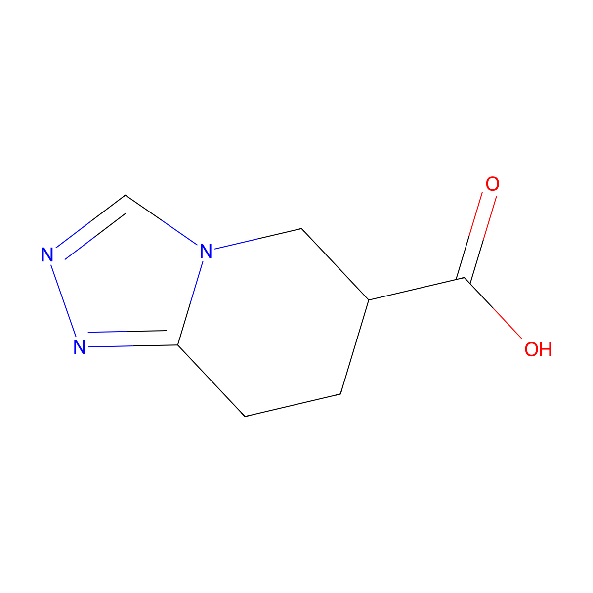 5H,6H,7H,8H-(1,2,4)triazolo(4,3-a)pyridine-6-carboxylic acid molecular structure, CAS 1035841-07-6