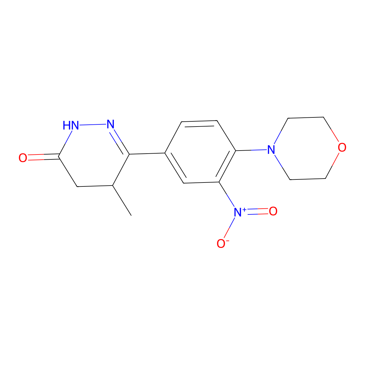 5-Methyl-6-[4-(morpholin-4-yl)-3-nitrophenyl]-2,3,4,5-tetrahydropyridazin-3-one molecular structure, CAS 103585-22-4