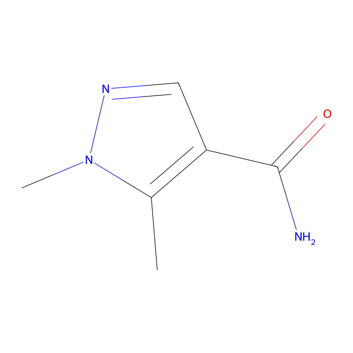 1,5-dimethyl-1H-pyrazole-4-carboxamide molecular structure, CAS 103589-70-4