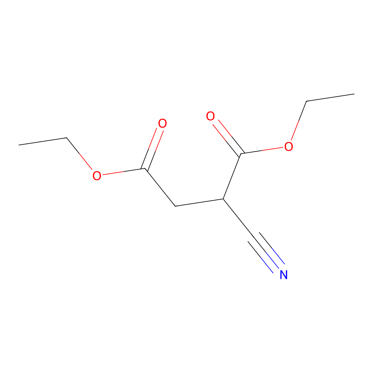 Diethyl 2-cyanosuccinate molecular structure, CAS 10359-15-6