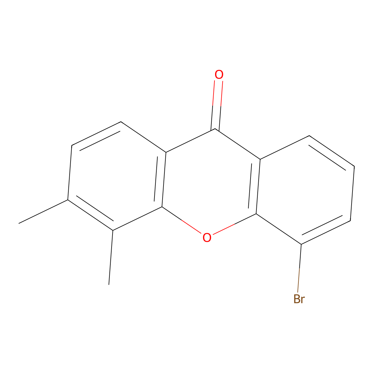 5-bromo-3,4-dimethyl-9H-xanthen-9-one molecular structure, CAS 1035912-43-6