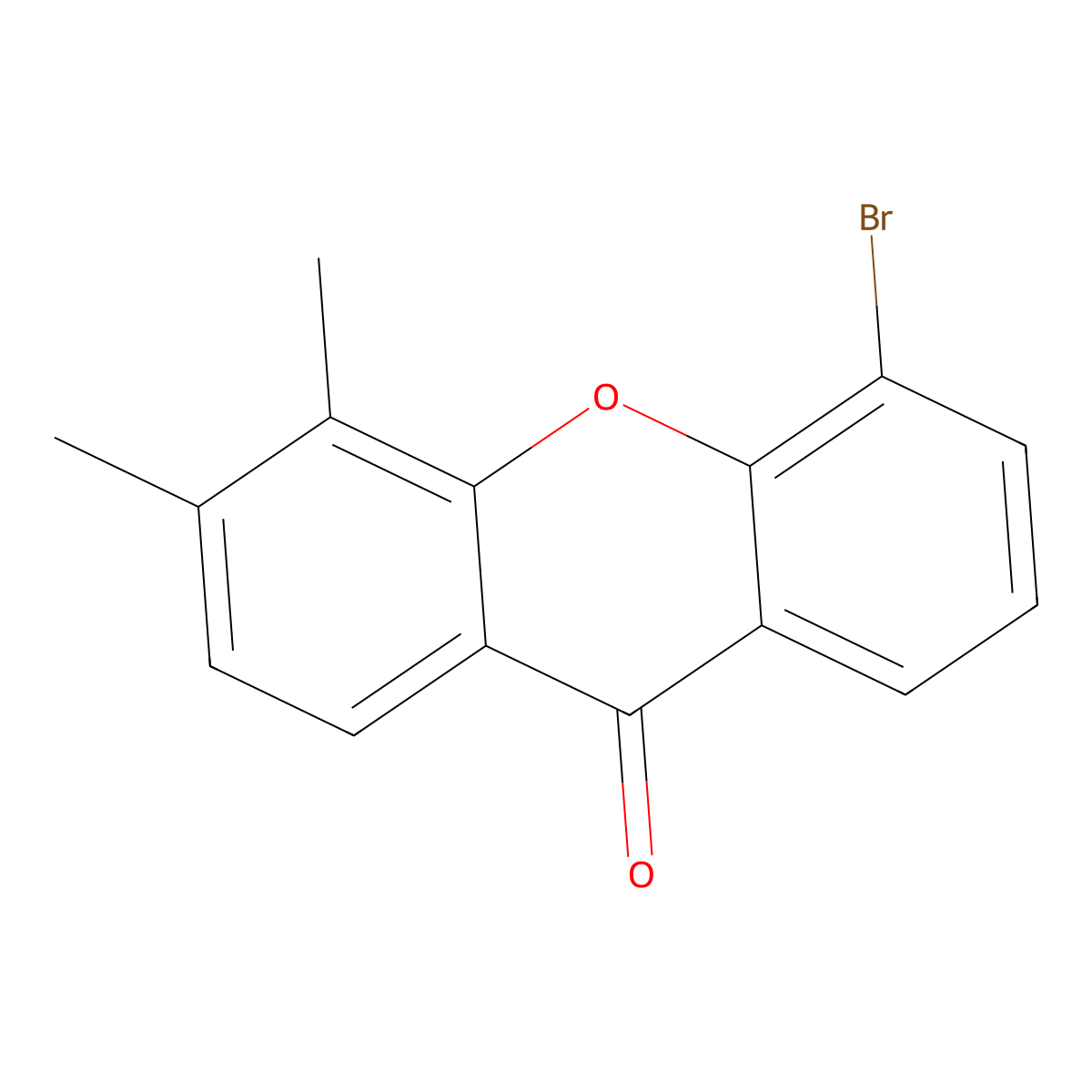 5-bromo-3,4-dimethyl-9H-xanthen-9-one molecular structure, CAS 1035912-43-6