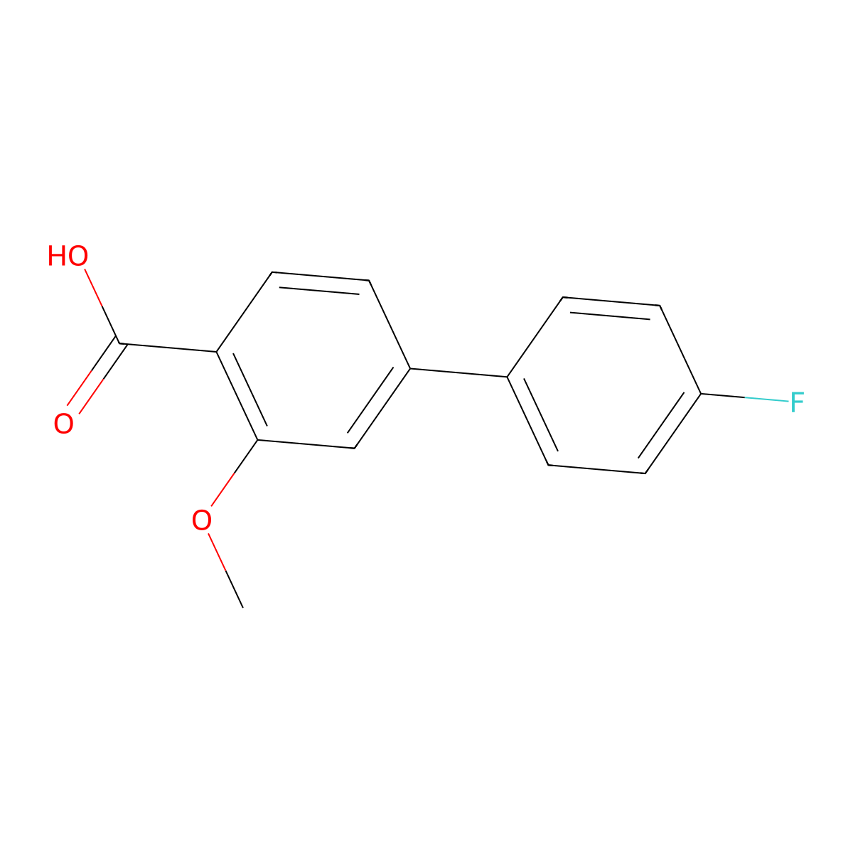 4-(4-Fluorophenyl)-2-methoxybenzoic acid molecular structure, CAS 1035928-20-1