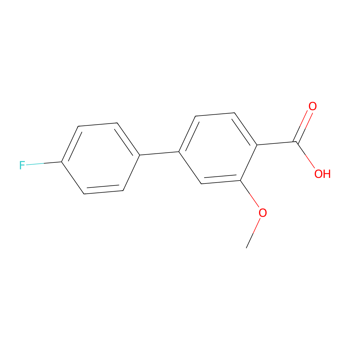 4-(4-Fluorophenyl)-2-methoxybenzoic acid molecular structure, CAS 1035928-20-1