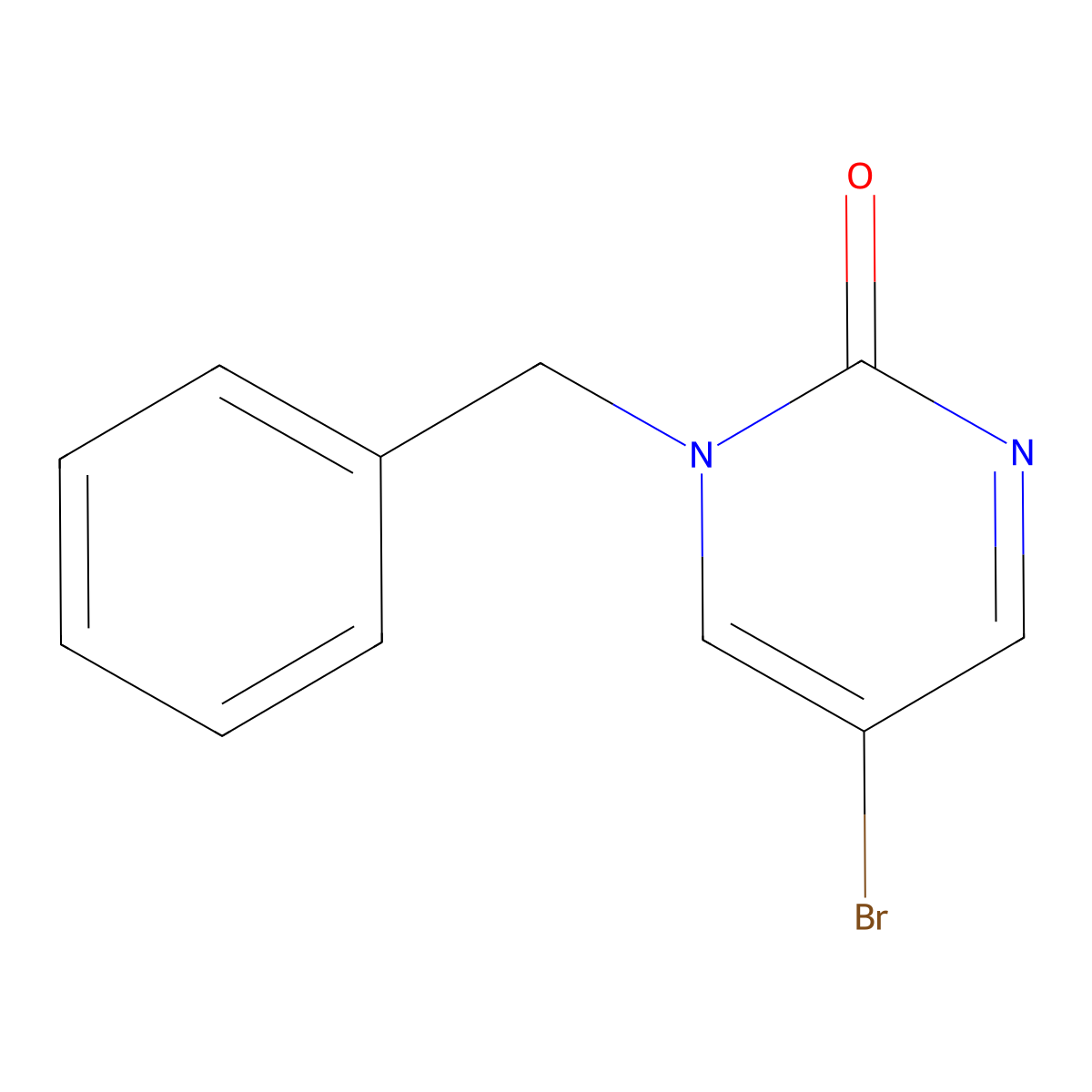 1-Benzyl-5-bromopyrimidin-2(1H)-one molecular structure, CAS 103594-68-9