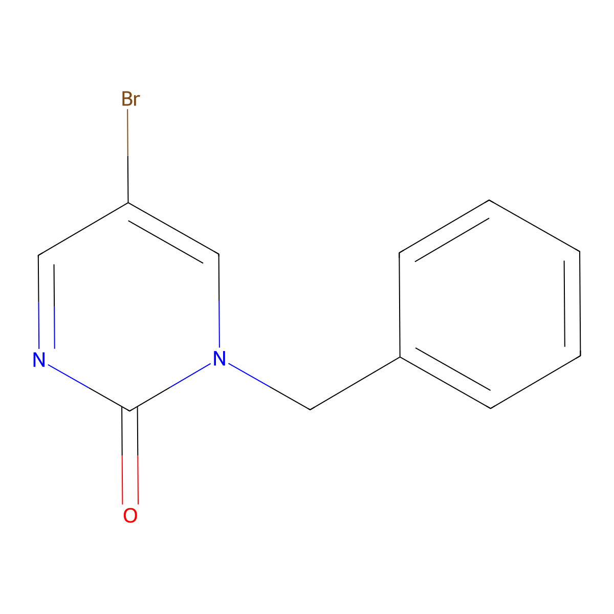 1-Benzyl-5-bromopyrimidin-2(1H)-one molecular structure, CAS 103594-68-9