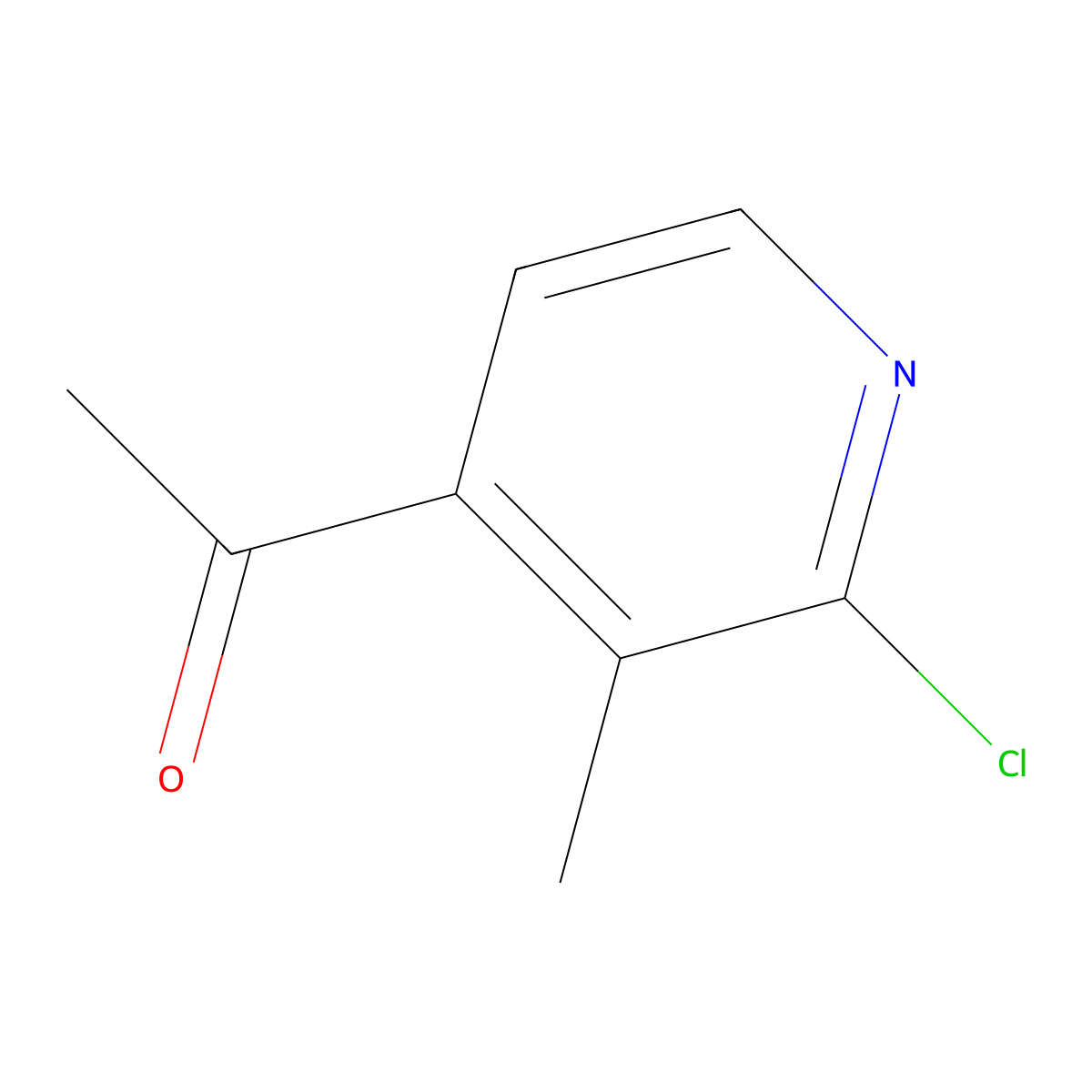 1-(2-Chloro-3-methylpyridin-4-YL)ethanone molecular structure, CAS 1035946-00-9