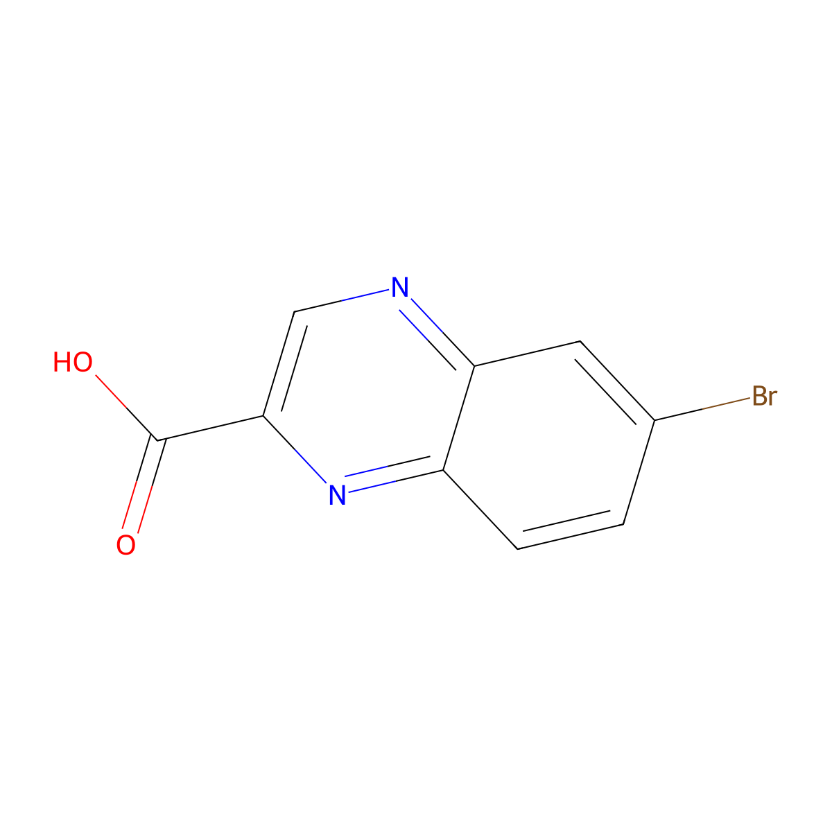 6-Bromoquinoxaline-2-carboxylic Acid molecular structure, CAS 103596-11-8