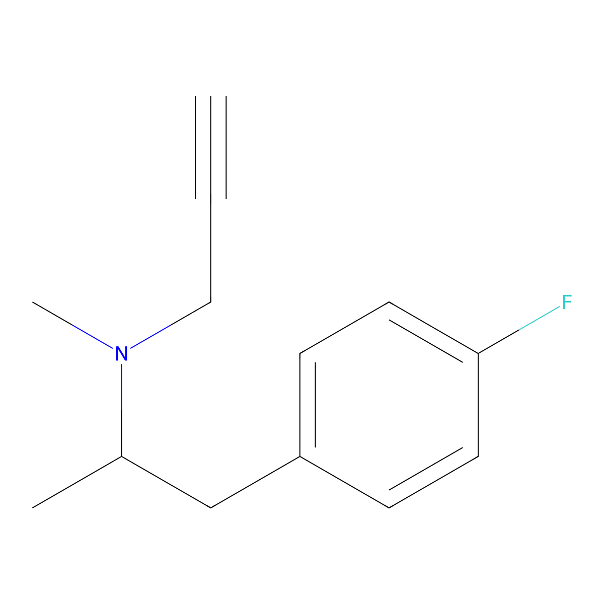 4-Fluorodeprenyl molecular structure, CAS 103596-43-6