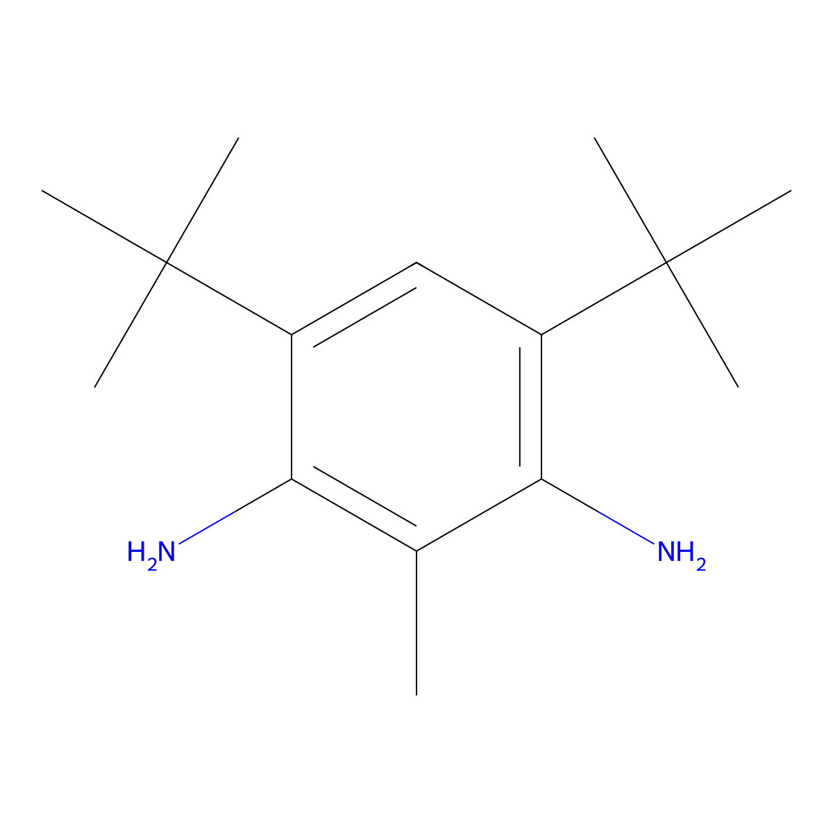 1,3-Benzenediamine, 4,6-bis(1,1-dimethylethyl)-2-methyl- molecular structure, CAS 103596-73-2