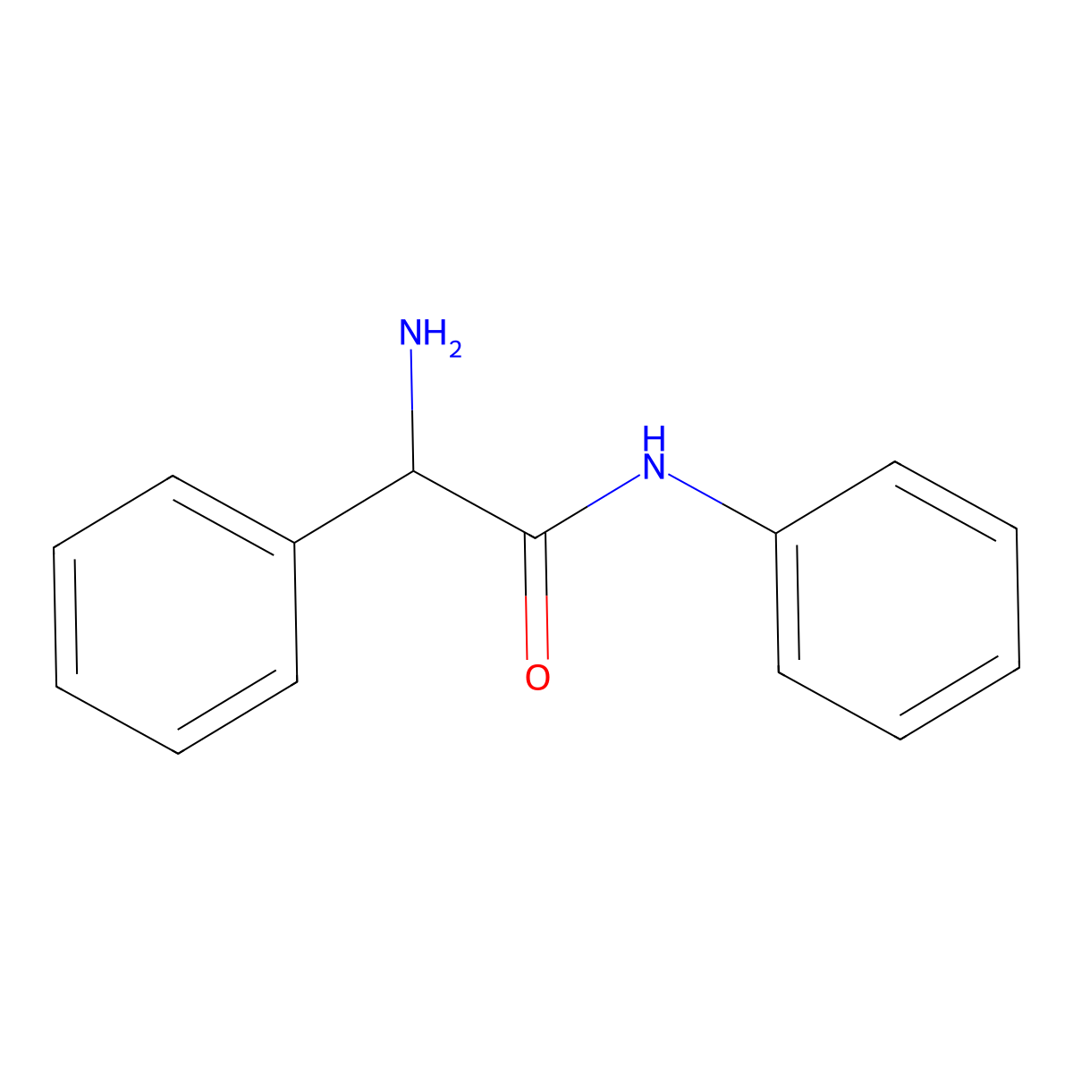 (2R)-2-Amino-N,2-diphenylacetamide molecular structure, CAS 1035968-08-1